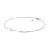 Choker cu inima din mother of pearl din cristale si argint 35 cm DiAmanti 242-07-G